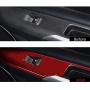 Charminghorse Real Carbon Fiber Interior Door Window Lift Switch Button Panel Decorative Frame Cover Trim Stickers for Ford Mustang 2015 2016 2017 2018 2019 Accessories (4 Pieces - Red)