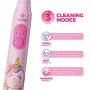 Vekkia Sonic Rechargeable Kids Electric Toothbrush, 3 Modes with Memory, Fun & Easy Cleaning, 31000 Strokes, IPX7 Waterproof, 2-Min Timer for Age 3+, 4 Soft Bristles