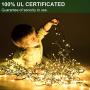Decute 500 LED Christmas Tree String Lights 164FT Connectable with Remote, 8 Modes & Timer Outdoor Indoor Warm White Twinkle Starry Lights for Halloween Patio Garden Wedding Party Decor