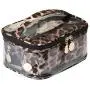 Jarrel 3Pcs Makeup Bag Set Travel Portable Cosmetic Bag - Clear & Leopard Print Pouch Waterproof Organizer Multifunction Case (3in1 Leopard Print)
