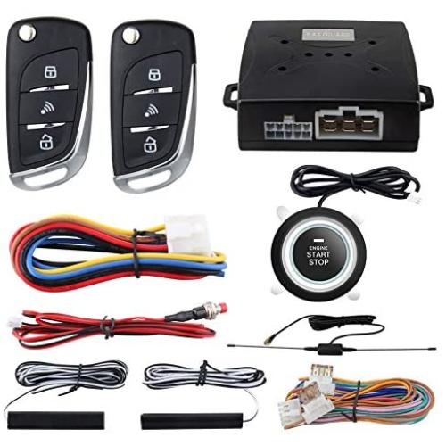 EASYGUARD EC003N-V-1 PKE Passive Keyless Entry Car Alarm System Push Start Button Remote Start Starter DC12V