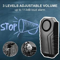 Wsdcam Bike Alarm with Remote 2 Pack, 113dB Wireless Anti-Theft Vibration Motorcycle Bicycle Alarm Waterproof Vehicle Security Alarm System