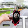 Bone Bike Tie 4 Bike Phone Mount for Handlebar, Bicycle / Motorcycle Universal Cell Phone Holder for 4.7'' - 7.2'' , Face ID Compatible, Ultra Light Silicone Bike Accessories -Red