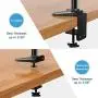 Huanuo Dual Monitor Stand - Height Adjustable Gas Spring Monitor Desk Mount Fits 2 Flat/Curved Computer Screens 15 to 27 Inch, Double Articulating Arms Vesa Bracket with C Clamp, Grommet Mounting