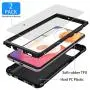 ORETECH Designed for Galaxy A51 Case with [2 x Tempered Glass Screen Protector] 360° Full Body Hard PC Soft TPU Rubber Silicone Edge Shockproof Protective Cover for Samsung Galaxy A51 4G 6.5'' Black