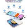 Wireless Charger 15W Max Fast, AGPTEK Qi-Certified Metal Glass Wireless Charging Pad for iPhone 12/12 Pro/12 Pro Max/11/11 Pro Max/XS Max/XR/X/8, Galaxy S20/S10/S9/S8, AirPods (No AC Adapter), White