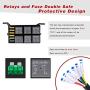 6 Gang Switch Panel Kit, Auto Power Plus Circuit Control Box Relay System Universal ON-Off Touch Switch Box for Car Marine Boat ATV UTV Truck