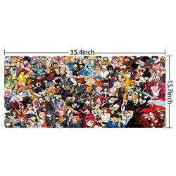 KINPLE XXL Extended Large Gaming Mouse Pad Non-Slip Water-Resistant Rubber Cloth Computer Game Mouse Mat(35.4×15.75×0.1 inch) (35.4×15.75inch(U12))