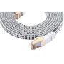 Cat 7 Ethernet Cable, DanYee 1.6FT Nylon CAT7 High Speed Professional Gold Plated Plug STP Wires CAT 7 RJ45 Ethernet Cable 3FT 10FT 15FT 26FT 50FT 66FT 100FT (White 1.6ft)