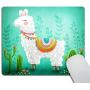 Smooffly Cute Llama Cactus Mouse Pads Desk Accessories Non-Slip Rubber Customized Computer Mouse Pad 9.5 X 7.9 Inch (240mmX200mmX3mm)