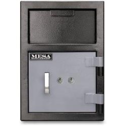 Mesa Safe MFL2014K All Steel Depository Safe with Key Lock, 0.8-Cubic Feet, Black and Grey