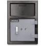 Mesa Safe MFL2014K All Steel Depository Safe with Key Lock, 0.8-Cubic Feet, Black and Grey