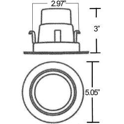Morris Products LED Recessed Lighting Retrofit Kits – for Recessed Downlighting, Alternative to Incandescent Lights – Energy Efficient, Dimmable - Baffle Bezel, 3000K, 10.5 Watts, 4”