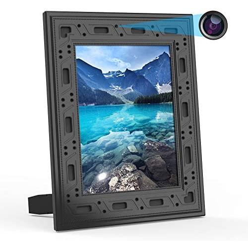 Hidden Spy Camera WiFi Photo Frame 1080P Home Security Camera Night Vision and Motion Detection Wireless IP Nanny Cam with One Year Battery Standby Time and Instant Alerts to Smartphone (Video Only)