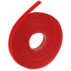 Oldhill Fastening Tapes Hook and Loop Reusable Straps Wires Cords Cable Ties - 1/2'' Width, 15 x 3 Rolls (Black, Red, White)