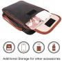 HOLIMET Electronics Organizer Bag Travel Cable Accessories Cord Storage Bag Case Box to House Charging Lighting USB Wire Cellphone Mini Tablet with 5pcs Cable Ties for Office Home Traveling, Black