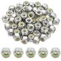 Powlankou 60 Pieces 1/4''-20 Nylon Insert Hex Lock Nuts, 304 Stainless Steel