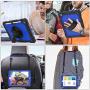 SEYMAC stock iPad 8th/7th Generation Case 10.2, [Full-Body] & [Drop-Proof] Case with 360 Degrees Rotating Stand [Pencil Holder] [Screen Protector] Hand Strap for 2020/2019 iPad 8 /7 Gen (Blue+Black)