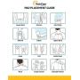 TENS Massager EMS Unit TechCare 9 Modes 2 in 1 Dual AB Channels Portable Full Body Handheld Muscle Ache Relief Products Impulse Mini Massager Electronic Pulse Electrotherapy Pain Management