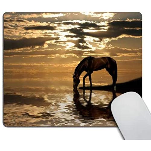 Smooffly Gaming Mouse Pad Custom,Horse Nature Personality Desings Rectangle Non-Slip Rubber Mouse Pads 9.5 X 7.9 Inch (240mmX200mmX3mm)