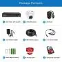 ZOSI 1080P H.265+ Home Security Camera System,5MP Lite 8 Channel Surveillance DVR with Hard Drive 1TB and 4 x 1080p Weatherproof CCTV Dome Camera Outdoor Indoor with 80ft Night Vision, Motion Alerts