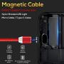 UGI Magnetic Charger Cable 3 in 1 Charging Cable Micro USB Type C USB C 6.6ft Nylon Braided LED Light Magnetic Phone Charging Cord Compatible with Android,Phone,Smartphone,Tablet,All Phone Devices