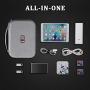 BUBM Electronic Organizer, Hard Shell Travel Gadget Case with Handle for Cables, USB Drives, Power Bank and More, Fit for iPad Mini