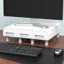 Mind Reader PC, Laptop, IMAC Monitor Stand and Desk Organizer, White