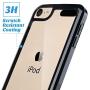 ULAK iPod Touch 7 Case,iPod Touch 6 & 5 Case, Clear Slim Hybrid Bumper TPU/Scratch Resistant Hard PC Back / Corner Shock Absorption Case for Apple iPod Touch 5th 6th 7th Generation, Black