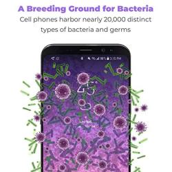 HoMedics UV Clean Phone Sanitizer, UV Light Sanitizer, Fast Germ Sanitizer for Cell Phone, Makeup Tools, Credit Cards, Keys, Glasses, Kills 99.9% of Bacteria & Viruses, Purple