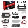 8 Gang Switch Panel, DJI 4X4 On-Off LED Car Switch Panel Circuit Control Relay System Box Universal Slim Touch Panel with Harness and Label Stickers for Truck Boat ATV UTV Caravan Marine