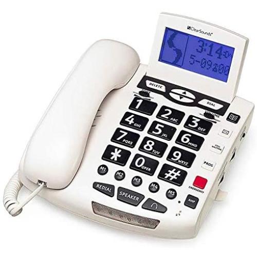 ClearSounds Amplified BigButton Spkrphone 50dB White