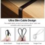 TNP Cat7 Shielded Ethernet Flat Patch Network Cable 100 ft - 10Gbps 600Mhz High Performance with Snagless RJ45 Connectors Gold Plated Plug S/STP Wires Networking Cable Wiring Black