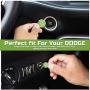 ToolEpic for Dodge Challenger Charger Hellcat Decal Accessories 2015-2021 - Engine Start Stop Button Knob Trim Sticker Emblem - Push to Start Button Sublime Green Badge Cover - Perfect for Decals