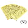 Creative-Idea 50Pcs Laser Hollow Paper Lampshade LED Electronic Candle Lights Around Paper Lace for Votive Centerpieces Wedding Birthday Party Baby Shower Golden
