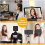 Video Conference Lighting Kit, Laptop Light Webcam Lighting with Suction Cup, Zoom Camera Light for Photography, Zoom Meeting, Remote Working, Streaming and Selfie, Vlogging (Dimmable & Rechargeable)