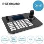LEFTEK Video Conference PTZ Controller Decoding Series Keyboard with 5 Inch LCD Screen 4D Joystick POE Function Onvif Protocol Connection