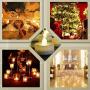 Battery Operated Tea Lights Candles-100PACK Flameless Electric Candles LED Lamp Realistic and Bright Flickering Holiday Gift Long Lasting for Wedding Party Home Decoration (Warm White)