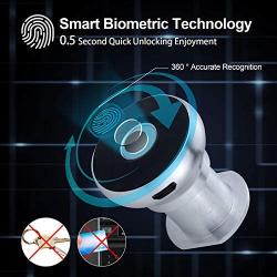 Fingerprint Cabinet Lock, 2 in 1 Smart Electronic Cabinet Locks Kit Replacement, Keyless USB Rechargeable Drawer Lock, Biometric Lock for File Cabinet Hidden Safes Home &Office Furniture Wardrobe