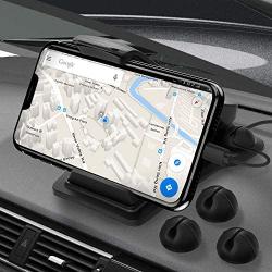 Cellphone Holder for Car, Anti-Slip Car Mount, Car Dashboard GPS Holder with Cord Organizer, Compatible with iPhone X/XS/8P/8/7P/7/6S Plus, Galaxy S10e/S9/S8 and 3.5-6 Smart Phones or GPS Devices