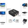 RCA to HDMI, GANA 1080P Mini RCA Composite CVBS AV to HDMI Video Audio Converter Adapter Supporting PAL/NTSC with USB Charge Cable for PC Laptop Xbox PS4 PS3 TV STB VHS VCR Camera DVD