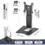 Wearson Folding Monitor Stand - Height Adjustable Vesa Monitor Stand, Tilt, Rotation Free Standing Low Profile Desk Mount for Single Monitor up to 28 inch Screens Upgrade WS-03T