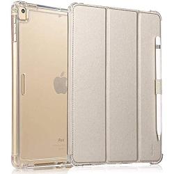 Valkit iPad 8th Generation Case, iPad 7th Generation Case, iPad 10.2 2020/2019 Case, Translucent Frosted Back Protective Smart Cover for 10.2'' iPad 8/7, Gold