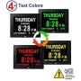 Digital Alarm Clock Wall Calendar, 16 Activities Reminders, 8'' Large Screen Display, AM/PM Function, for Impaired Vision Aged Seniors Dementia Desk Wall Mounted