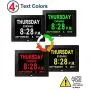 Digital Alarm Clock Wall Calendar, 16 Activities Reminders, 8'' Large Screen Display, AM/PM Function, for Impaired Vision Aged Seniors Dementia Desk Wall Mounted