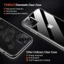 TORRAS Diamonds Clear Compatible for iPhone 11 Pro Max Case [Fully Protective] Slim Fit Shockproof Hard Plastic Back & Soft Silicone Bumper Phone Case 6.5, Transparent