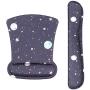 Keyboard Wrist Rest Pad and Mouse Wrist Rest Support Mouse Pad Set,DQQH Non Slip PU Base Wrist Support with Ergonomic Raised Memory Foam for Easy Typing & Pain Relief (Starry Night)