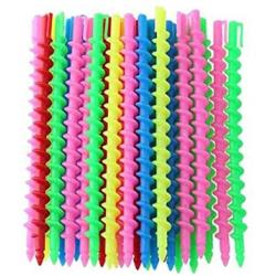 Emoly 60 Pieces Plastic Spiral Hair Perm Rod Spiral Rod Barber Hairdressing Hair Rollers Salon Tools for Women and Girls