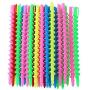 Emoly 60 Pieces Plastic Spiral Hair Perm Rod Spiral Rod Barber Hairdressing Hair Rollers Salon Tools for Women and Girls
