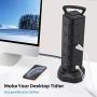 JACKYLED Power Strip Tower Surge Protector 18 AC Outlets and 4 USB Ports Electric Charging Station with 6.5ft Heavy Duty Extension Cord for Home Office Dorm Computer Black